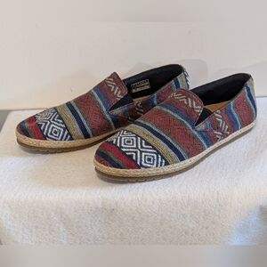 Patara Woven Boho Slip On Espadrille Flats Womens Size 9 EU 42 Geometric